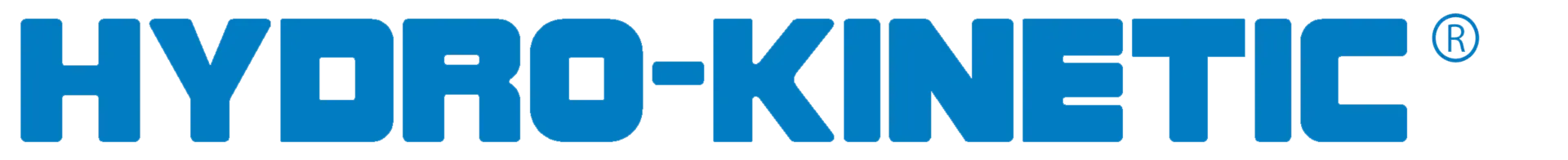 Un logo hydrocinétique bleu sur fond blanc