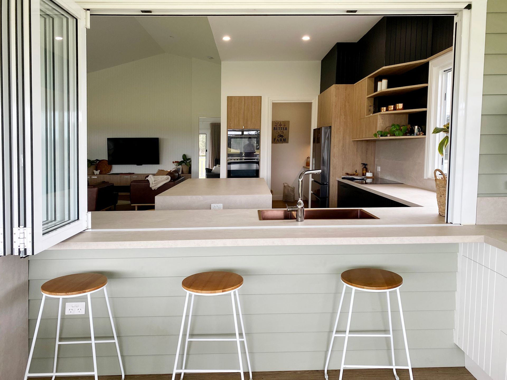 Kitchen With Open Servery to Exterior — BK Building Services Pty Ltd In Taree, NSW