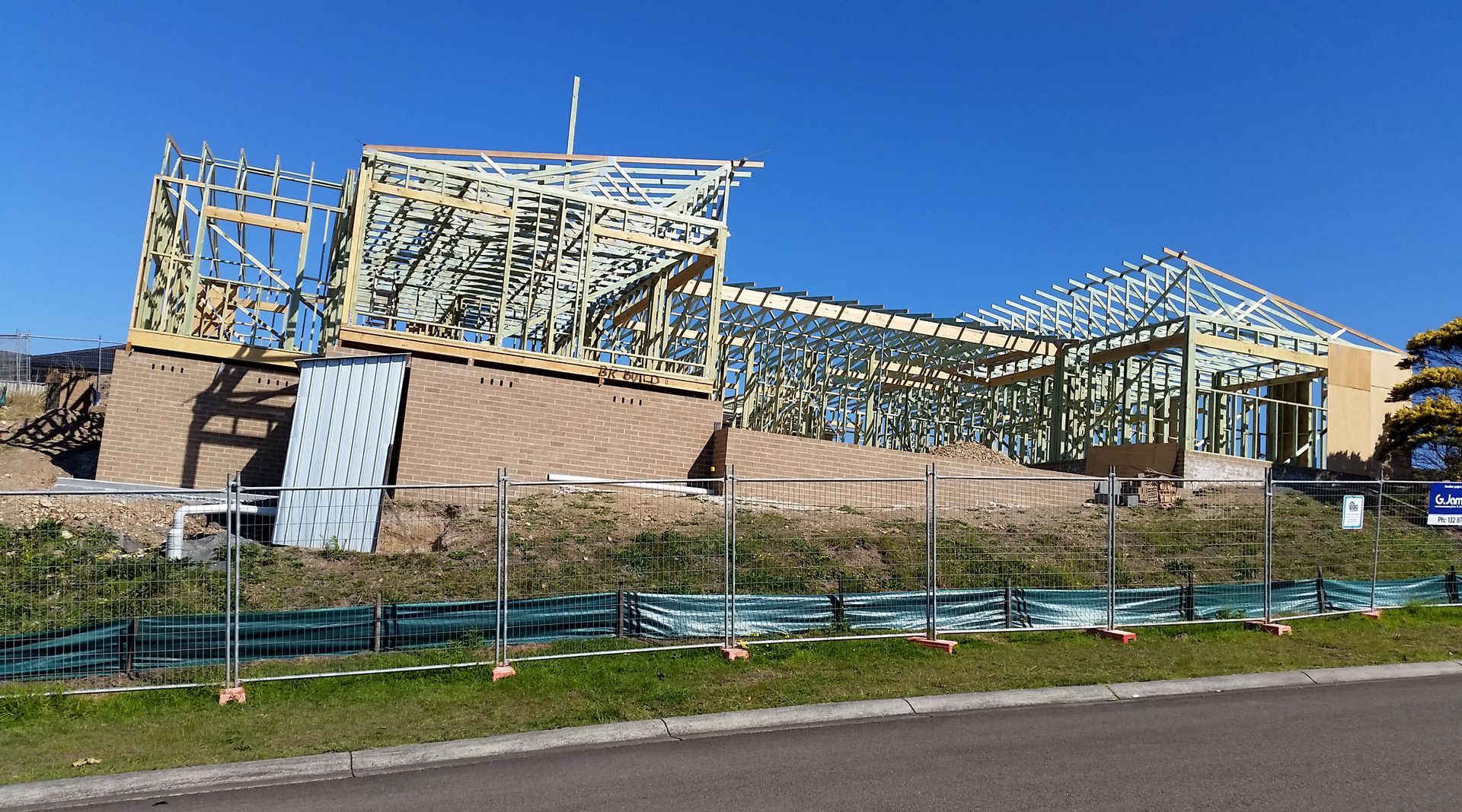 Construction Site; Wooden House Frame Partially Built — BK Building Services Pty Ltd In Taree, NSW
