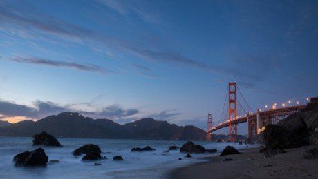 San Francisco Bridge — Night view of bridge in San Francisco, CA