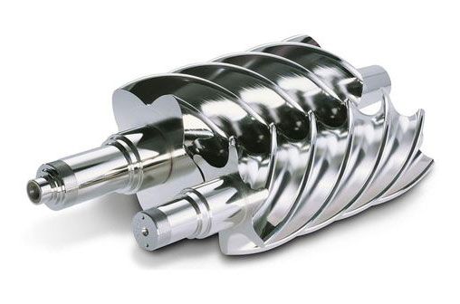 Pisto y tornillo rotativo