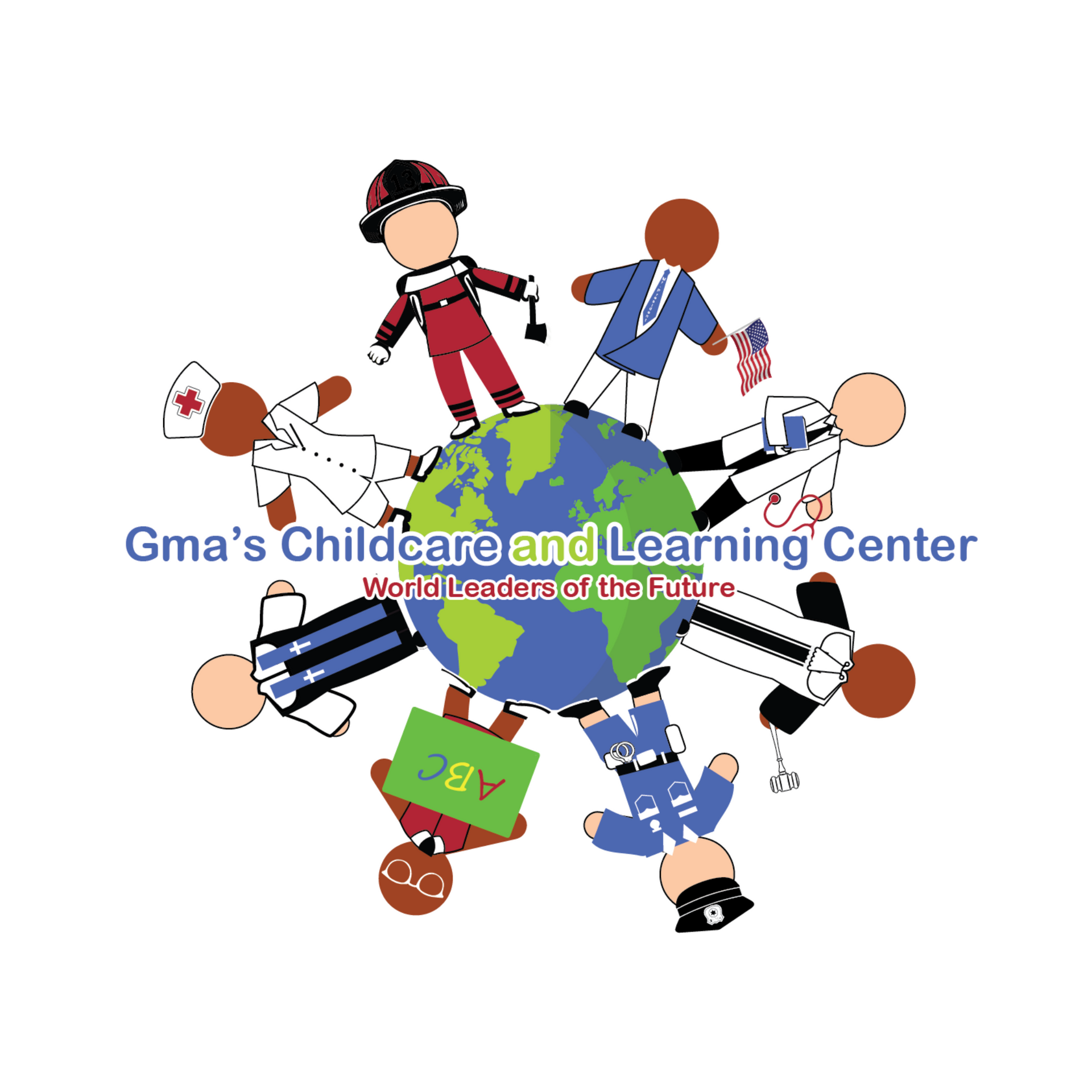 A logo for gma 's childcare and learning center