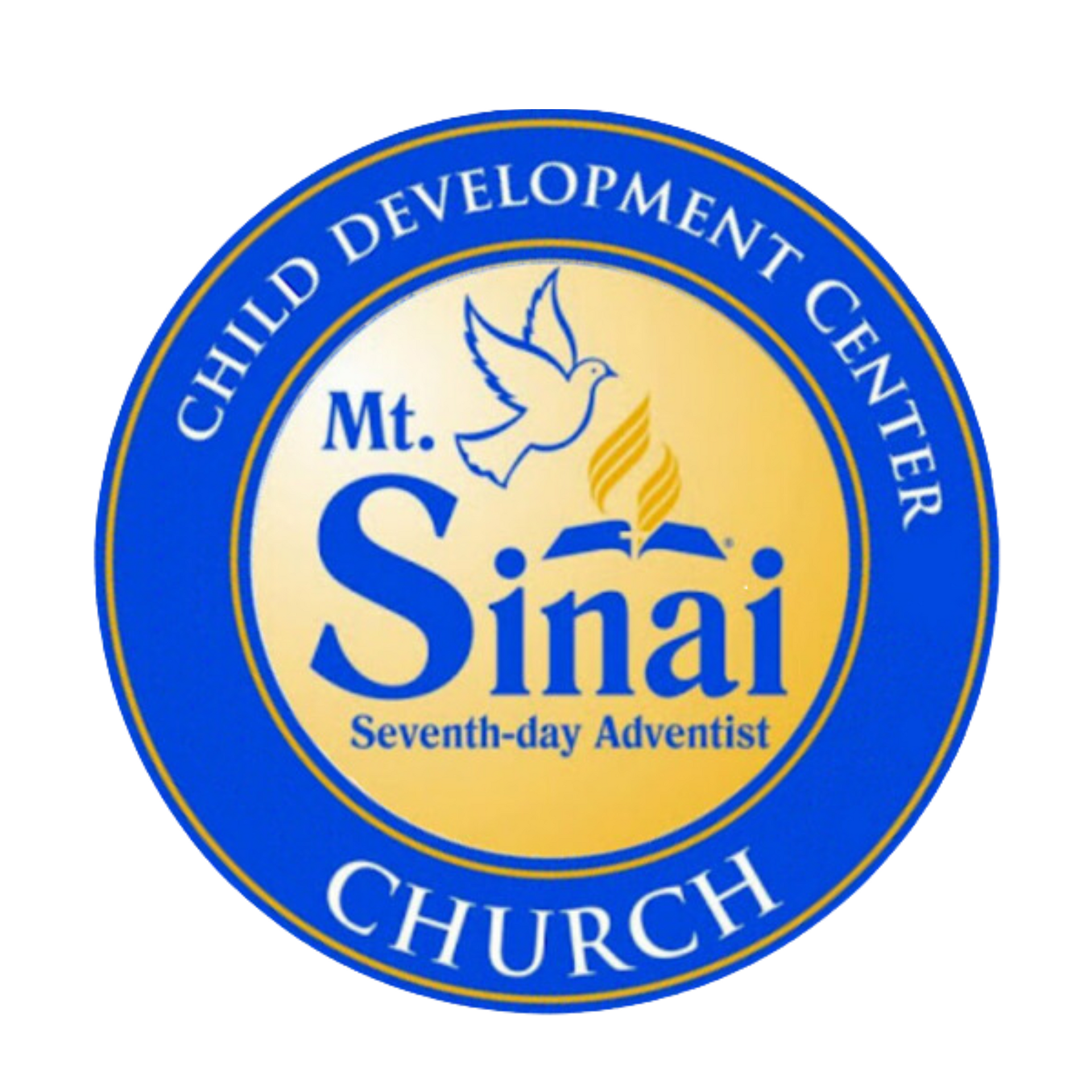 A logo for the child development center at mt sinai church