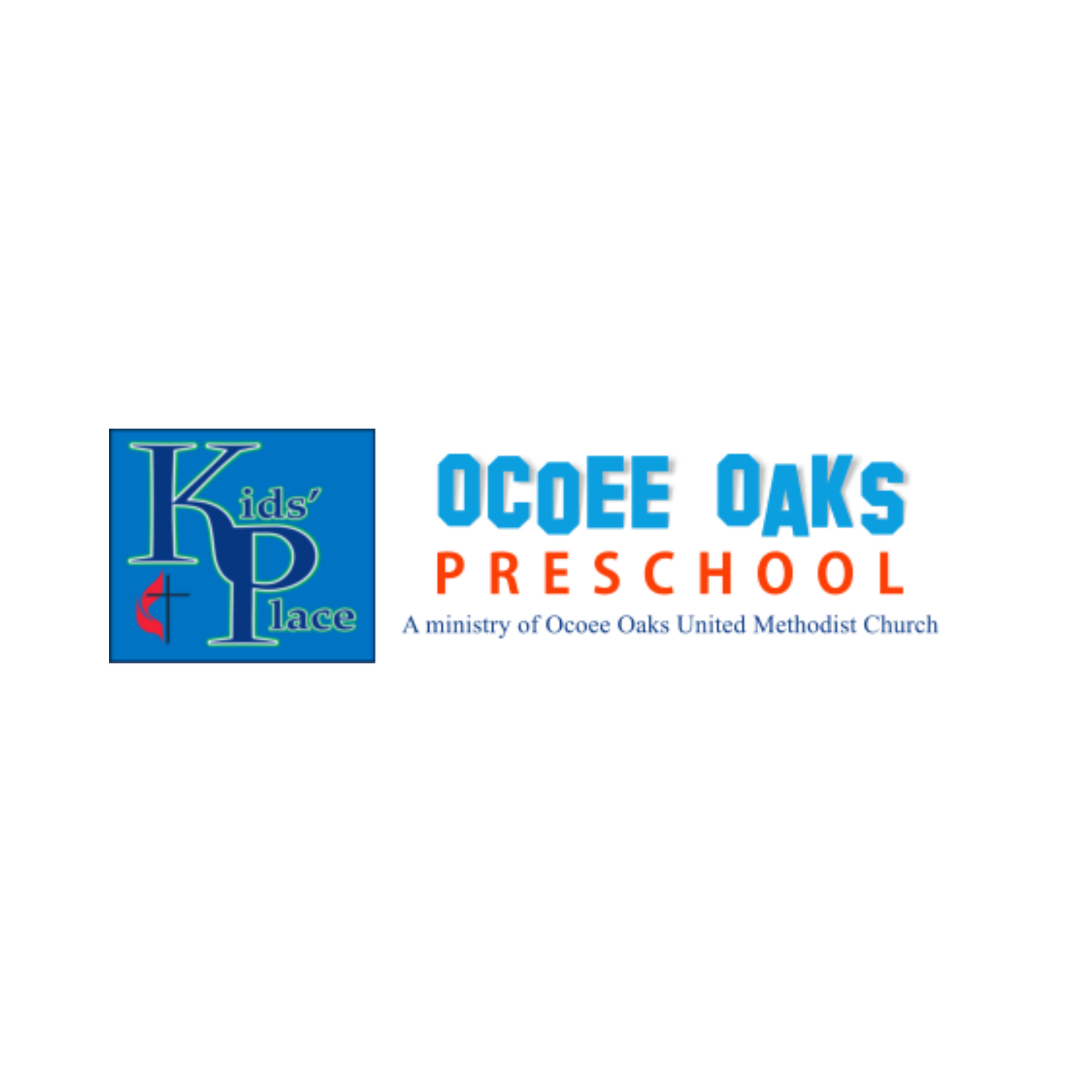 A logo for ocoee oaks preschool a ministry of ocoee oaks united methodist church