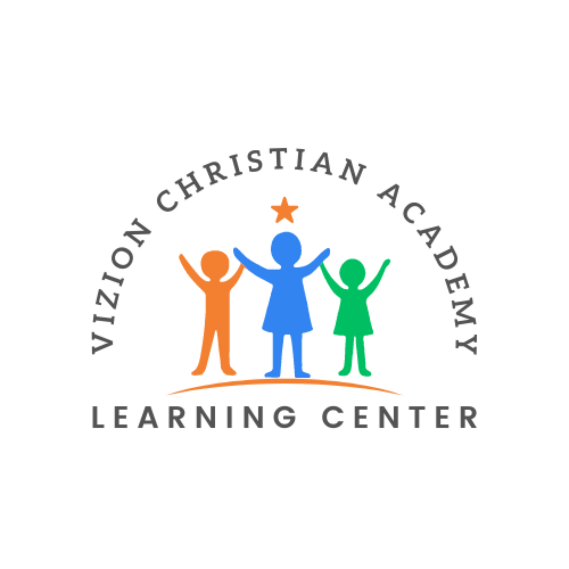 A logo for the vision christian academy learning center