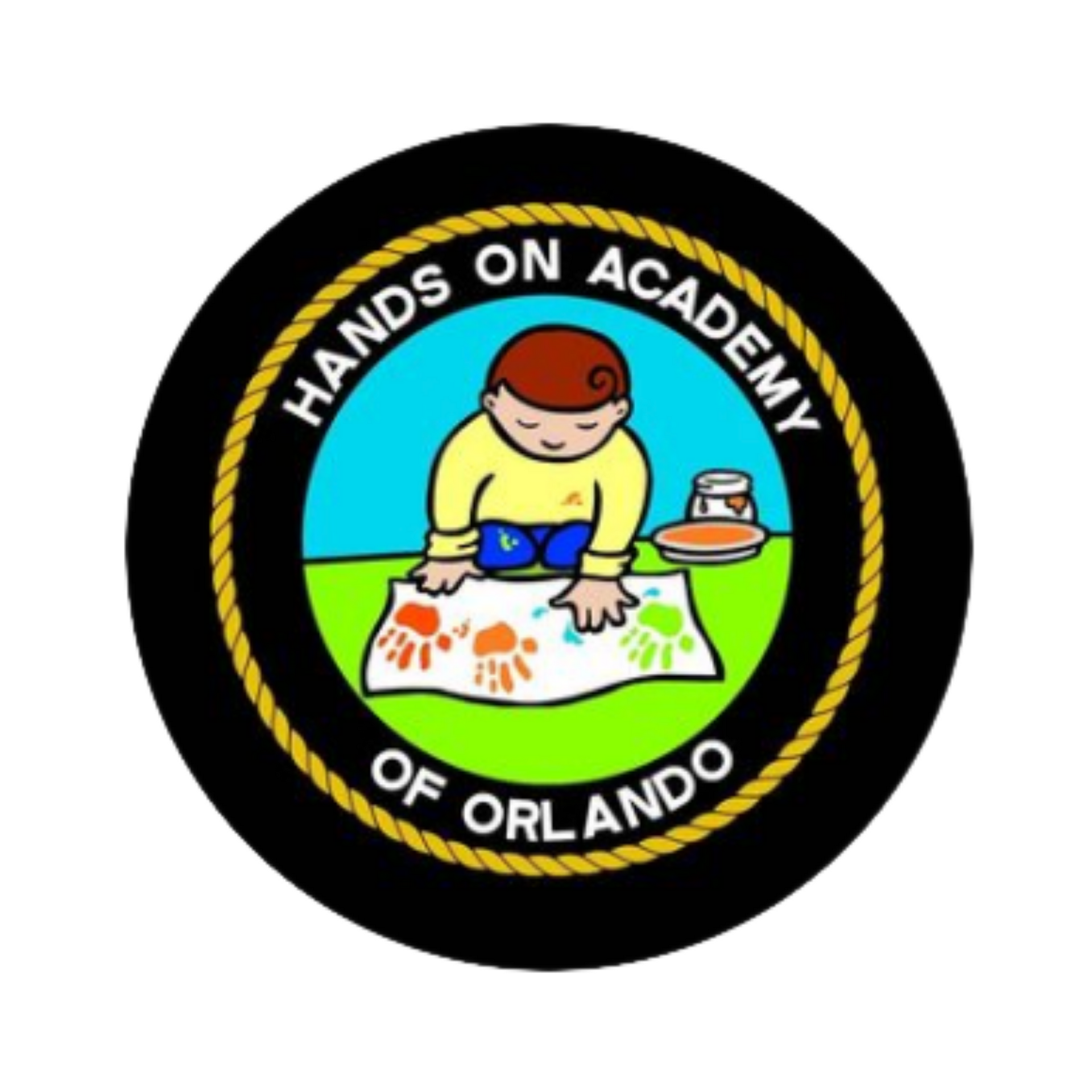 A logo for hands on academy of orlando