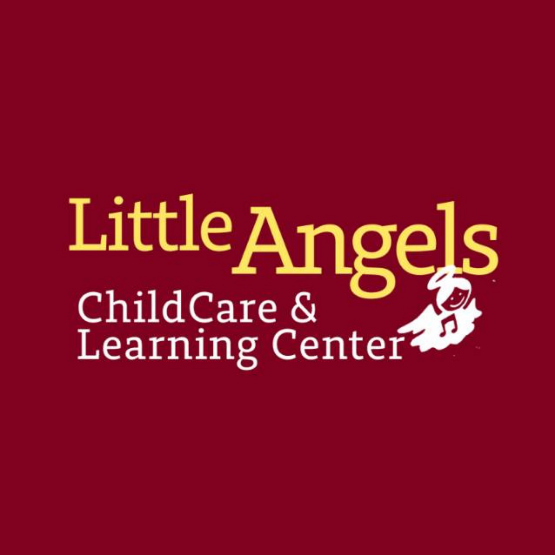 The logo for little angels childcare and learning center