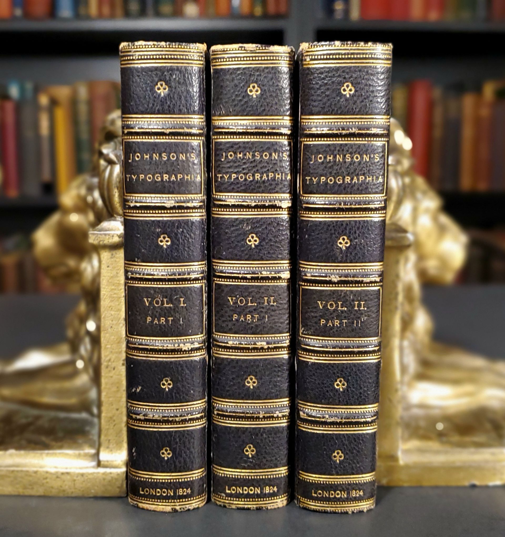 Johnson's Typographia - Origin of Printing - 1824 Three Volume Set