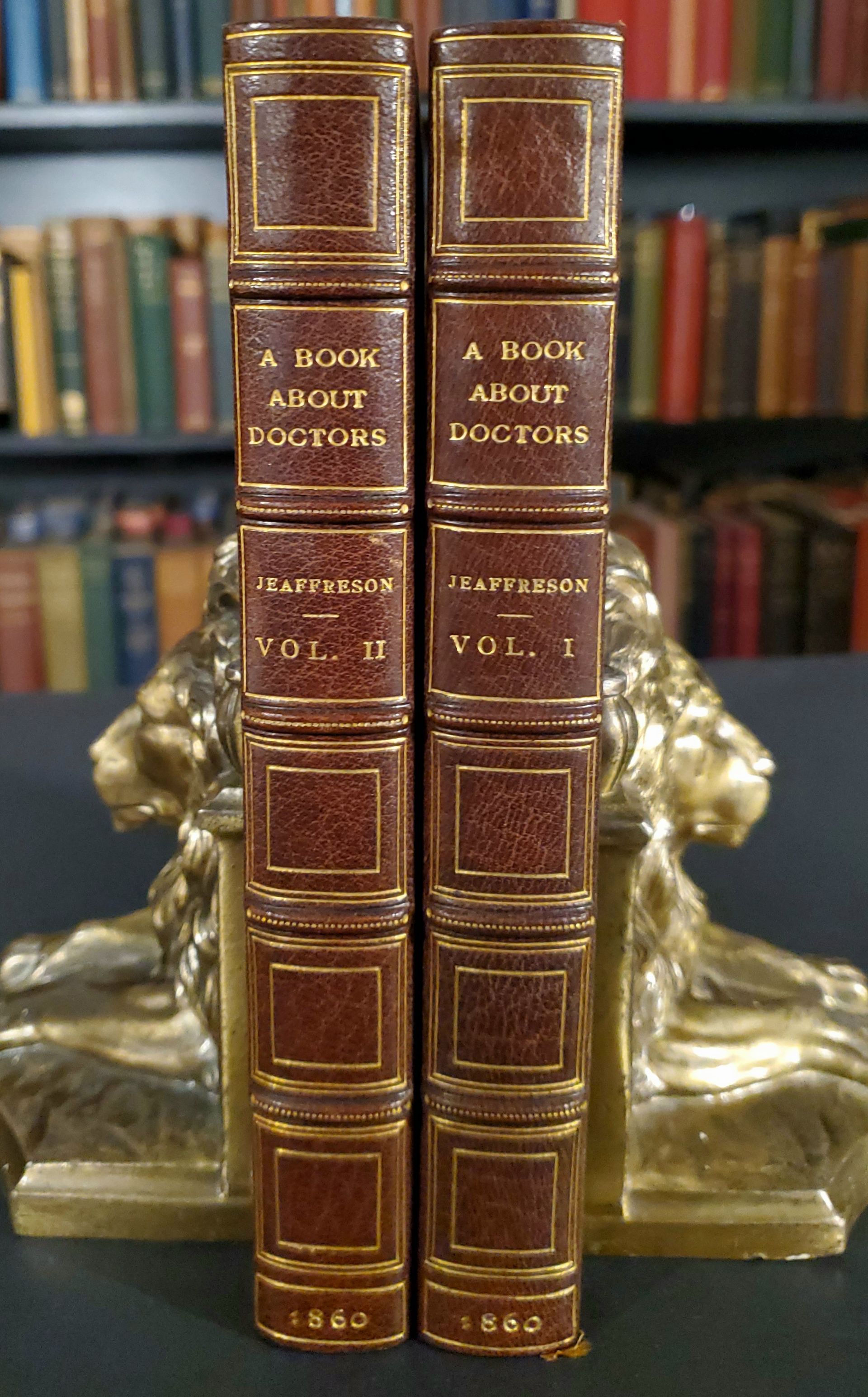 A Book About Doctors ~ By John Corey Jeaffreson ~ 1860 2 Volume Leather Set 1st Edition