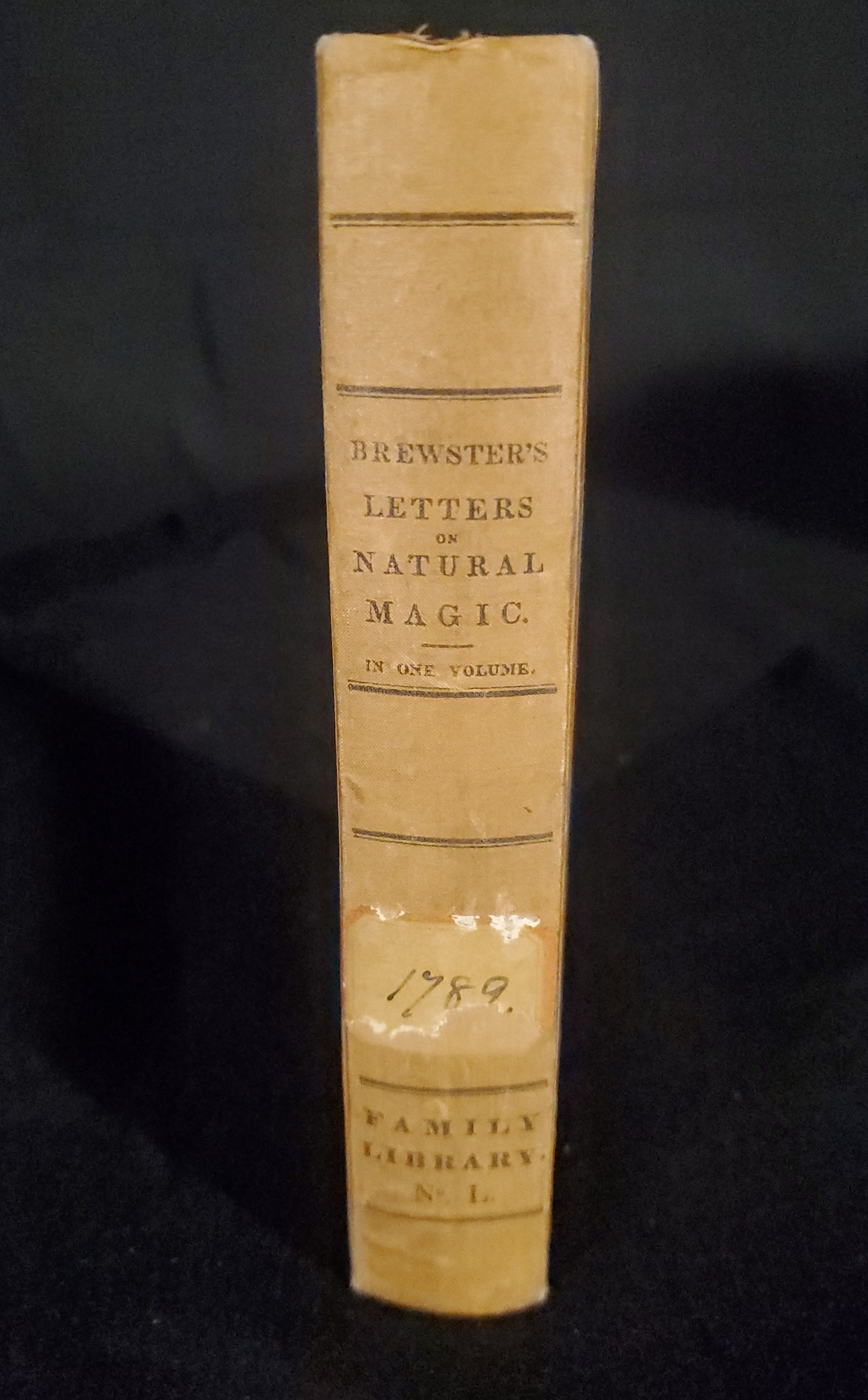 1833 ~ BREWSTERS LETTERS ON NATURAL MAGIC SCIENTIFIC MARVELS RARE OCCULT BOOK