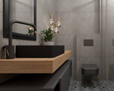 Luxury Black Bathroom — Mohegan Lake, NY — Homescape Kitchens & Baths