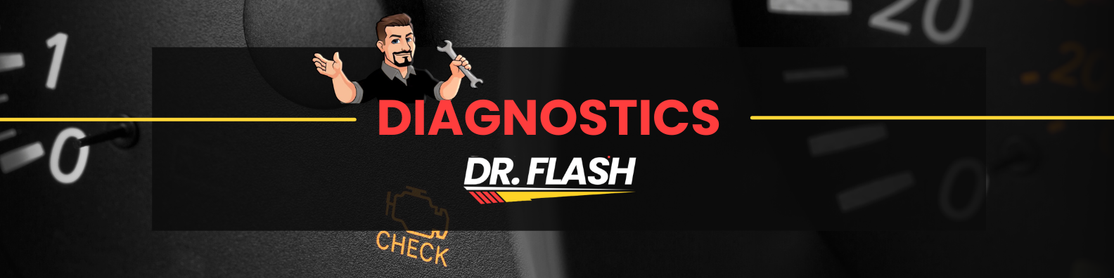 A black banner with the word 