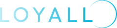 The logo for loyallt is blue and white on a white background.