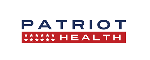 The patriot health logo is on a white background.