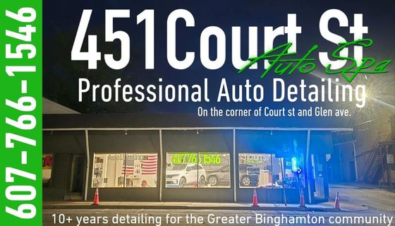 A sign for 451 court st. professional auto detailing