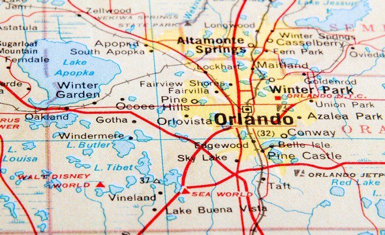 Map of Greater Orlando Area