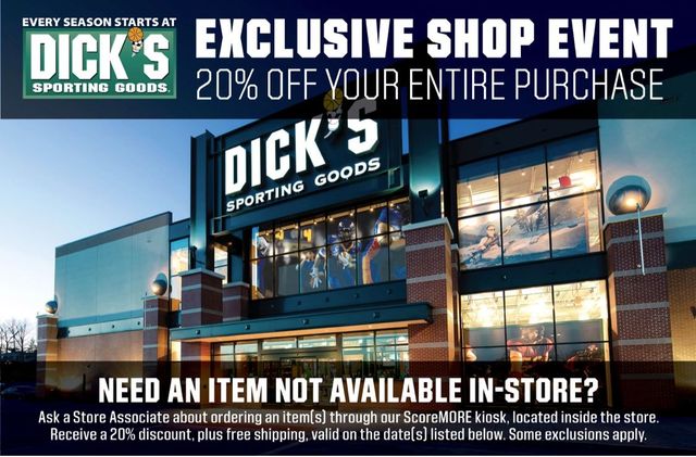 Dick's Sporting Goods Shop Weekend (August 11 - 14)