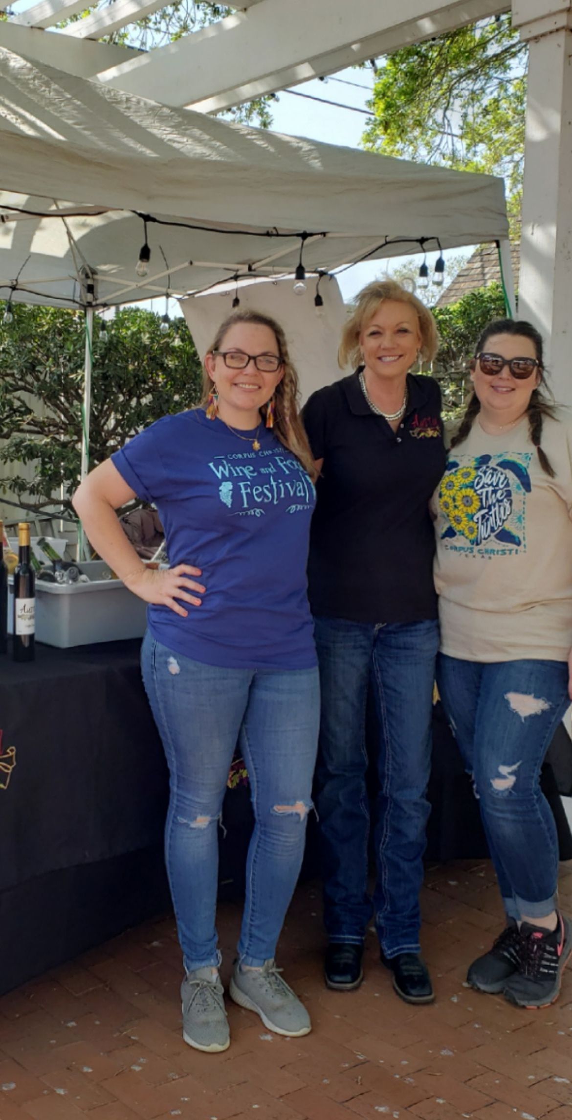 3 women at wine festival