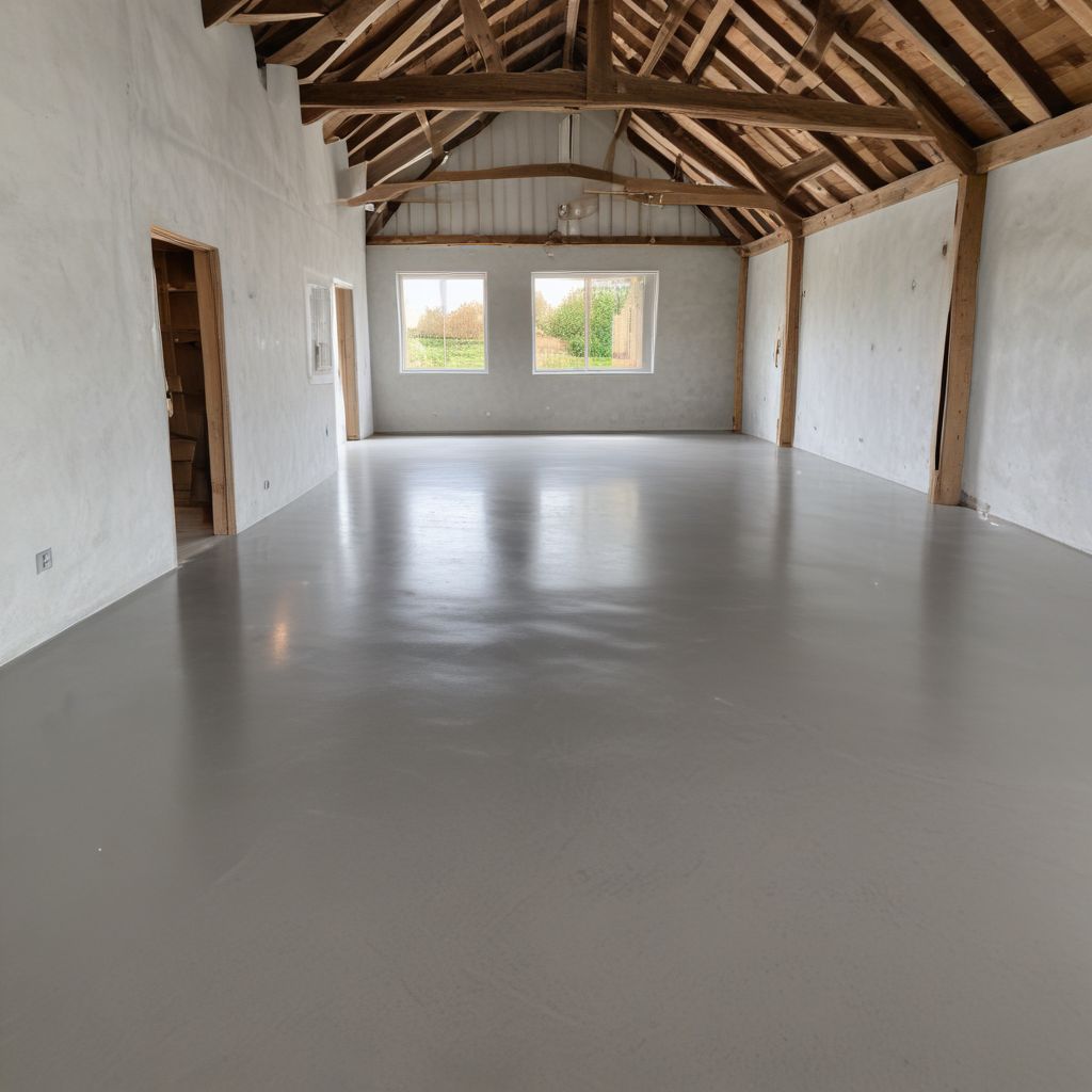 Picture of a microcement barn floor