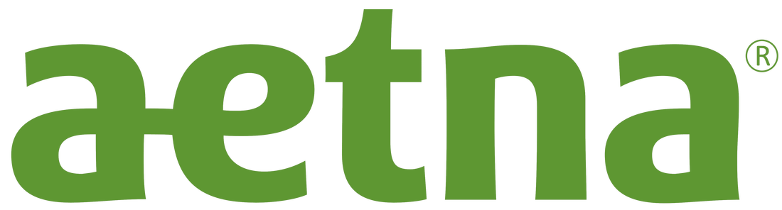 The aetna logo is green and white on a white background.