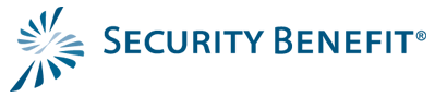 A blue logo for security benefit with a star in the middle