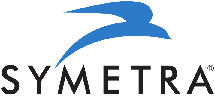The symetra logo has a blue bird on it