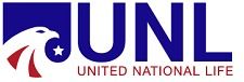 The logo for united national life with an eagle on it.