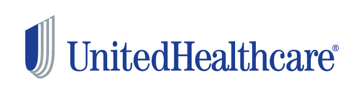 The united healthcare logo is blue and white on a white background.