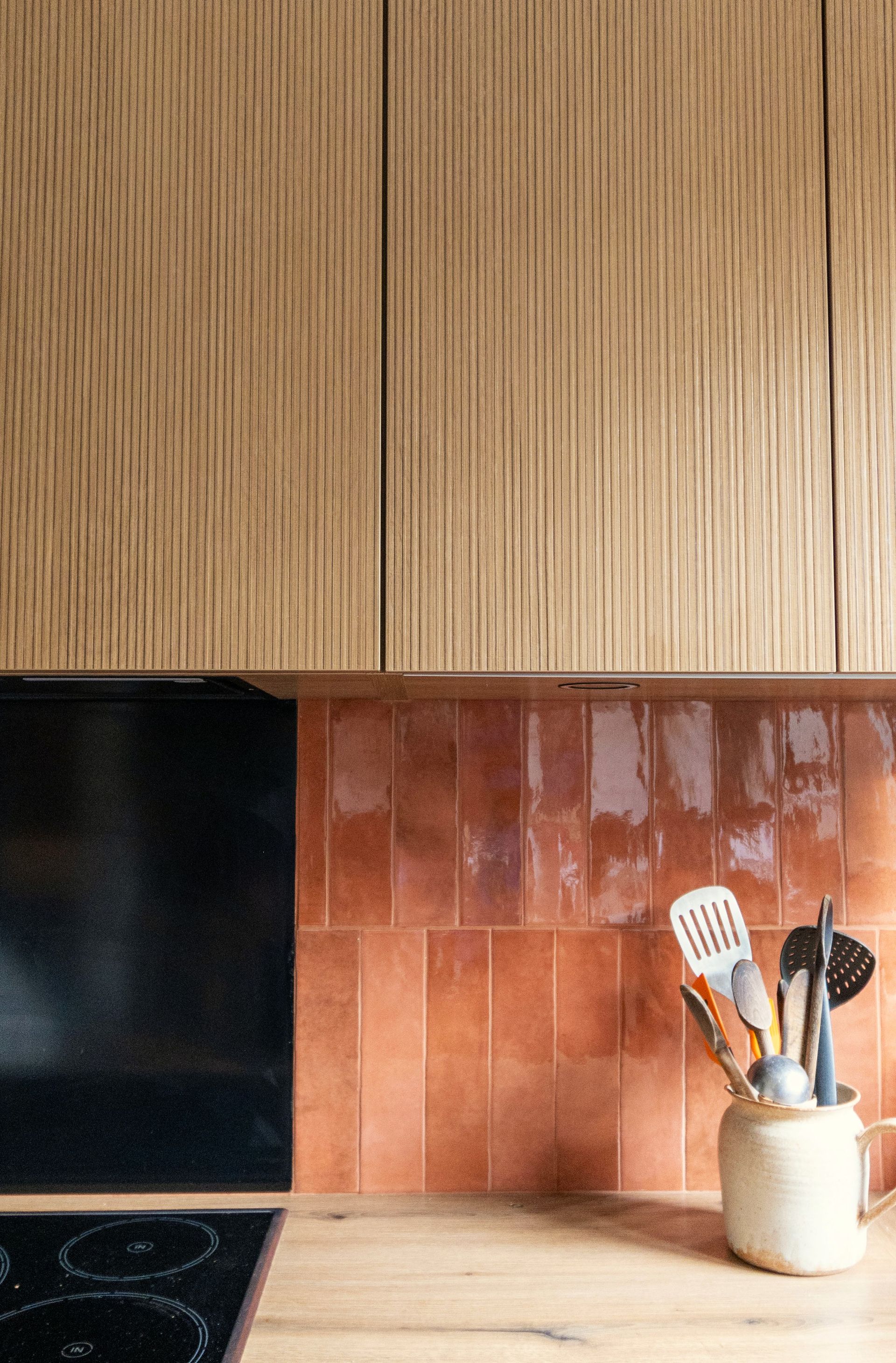 Rénovation Maison cuisine en bois strié