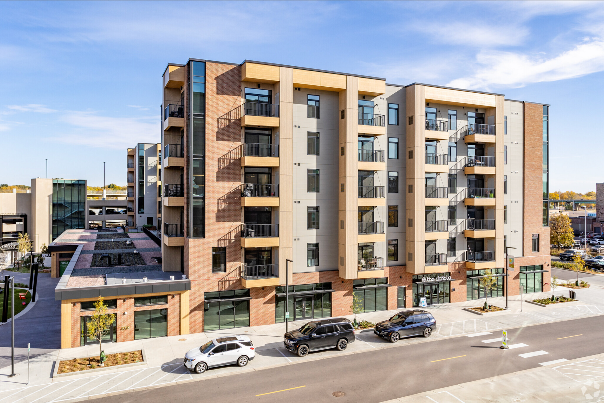 The Dakota Flats at Cherapa Place. Pet-friendly apartments located in downtown Sioux Falls, featuring private balconies, access to the bike trail, and concierge service.