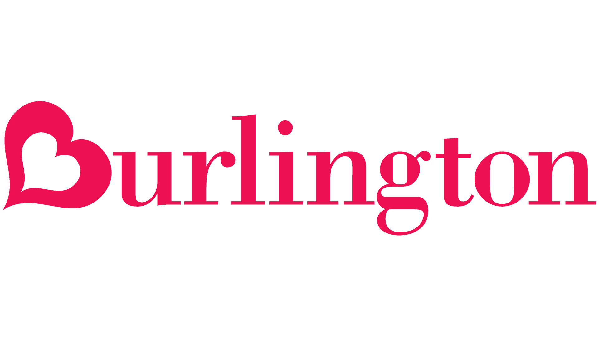 The burlington logo is red and white on a white background.