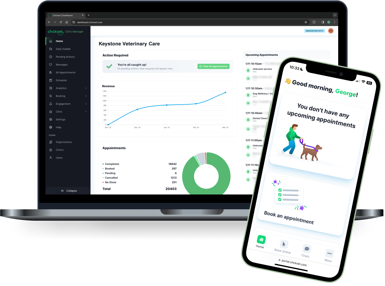 computer mockup of client portal