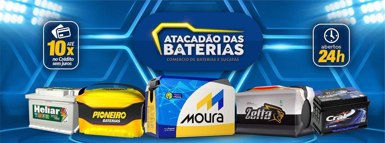 Atacadão das Baterias | Até 10x no crédito sem juros. Abertos 24h Atacadão das Baterias | Até 10x no crédito sem juros. Abertos 24h