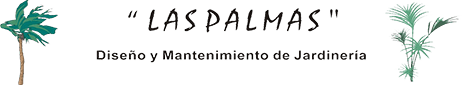 A logo for las palmas design and mantenimiento de jardineria