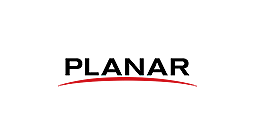 The planar logo is black and red on a white background.