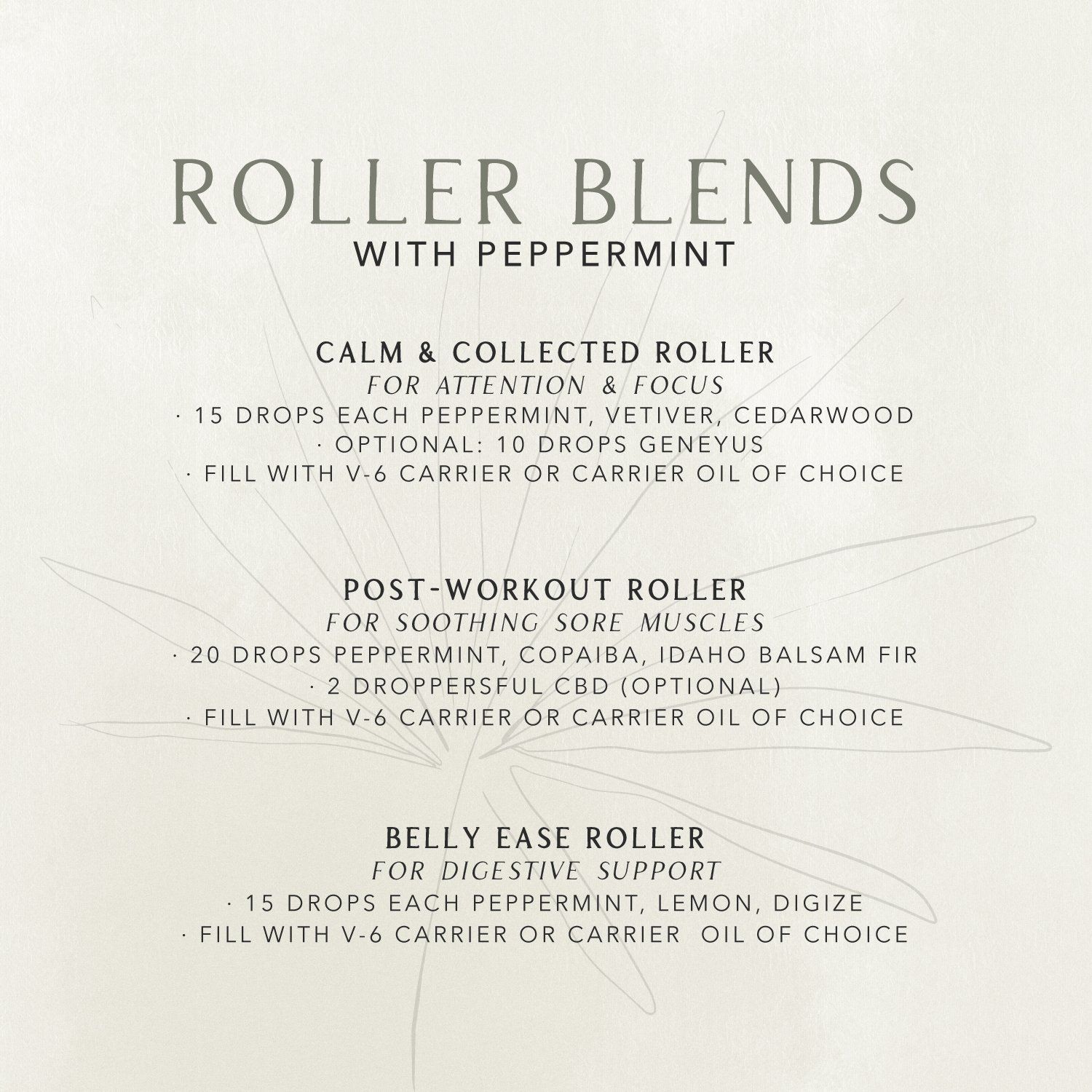 Roller Blends with Peppermint