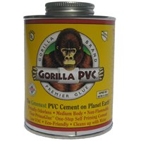 A can of gorilla pvc cement on planet earth.