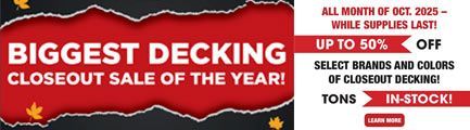 Biggest Decking Closeout Sale of the Year