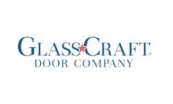 The glass craft door company logo is on a white background.
