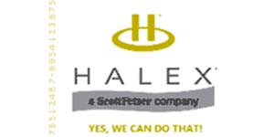 A logo for halex a scott peter company