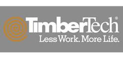 The logo for timbertech says less work more life.