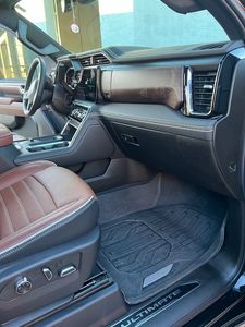 The interior of a black chevrolet ultimate truck