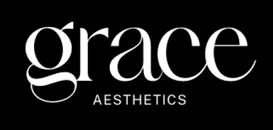 The logo for grace aesthetics is white on a black background.