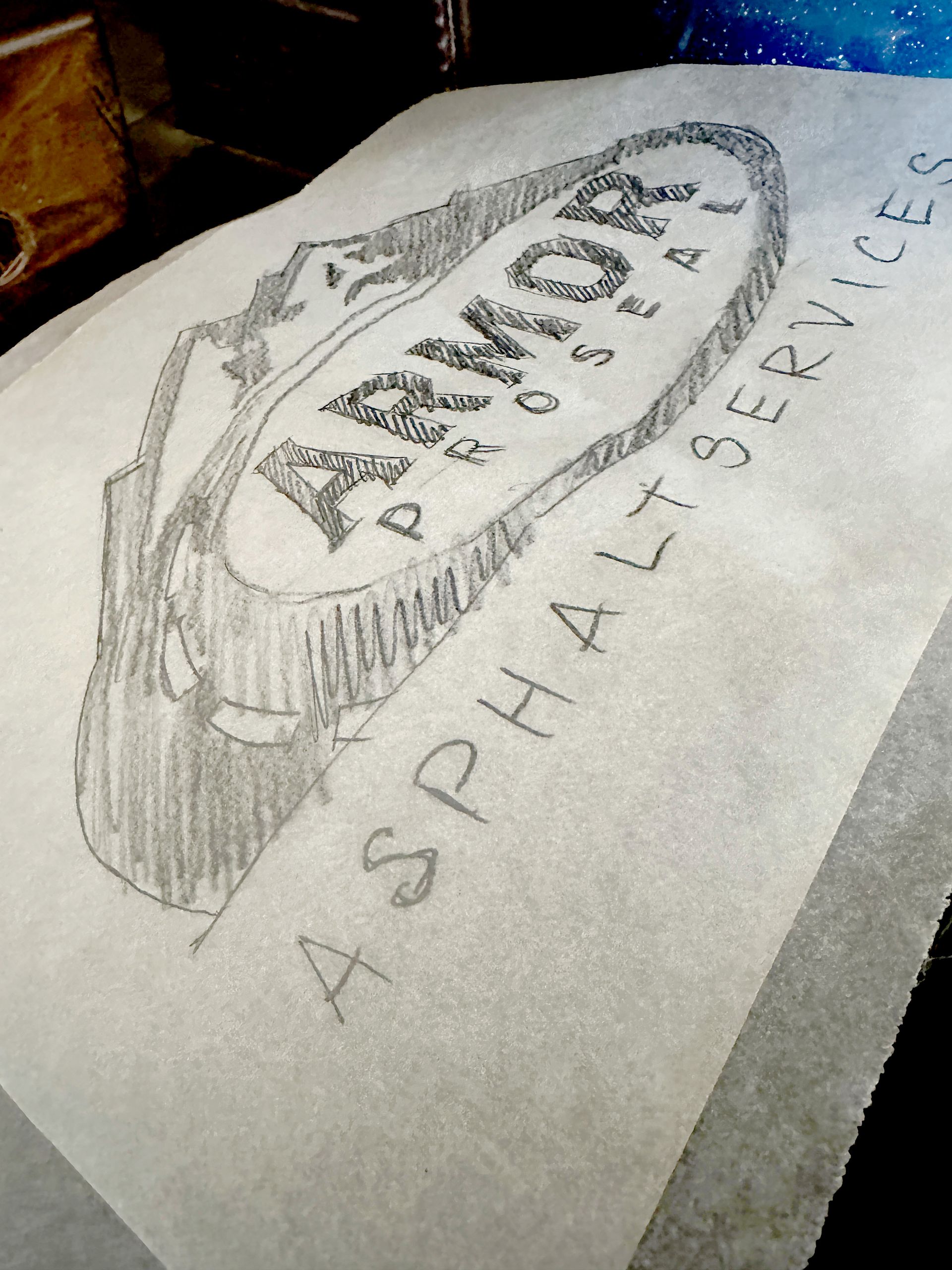 Armor Pro Seal Logo Sketch 2