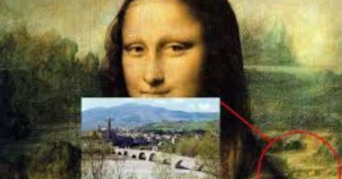 Image suggests the Ponte Gobbo in Bobbio may be the bridge in the Mona Lisa's background.