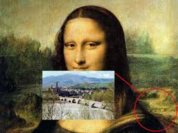 Image suggests the Ponte Gobbo in Bobbio may be the bridge in the Mona Lisa's background.