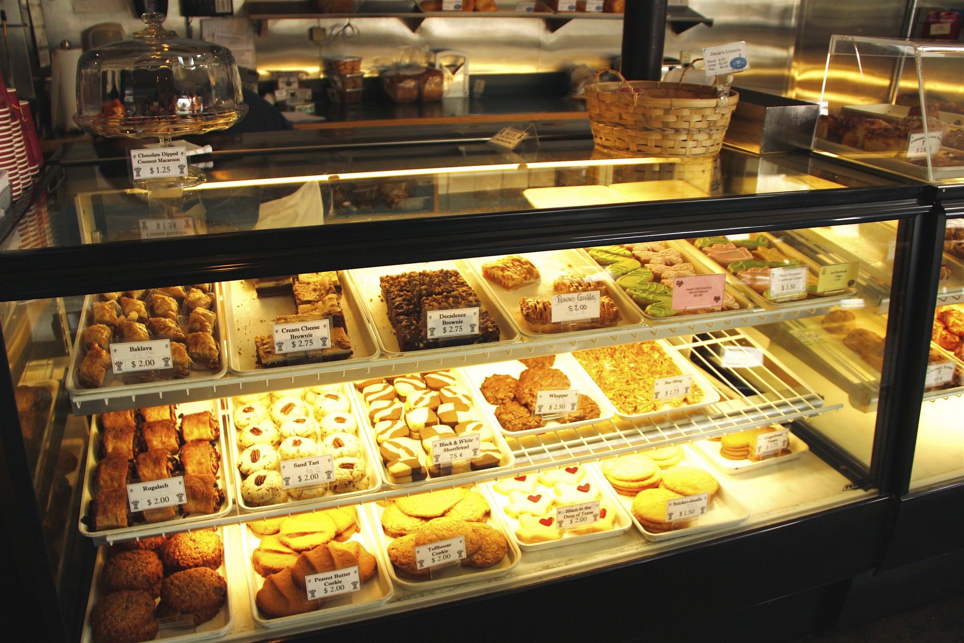 Window of baked goods