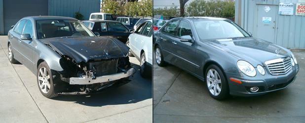 E350 Black Car Before and After | Coelho's Body Repair