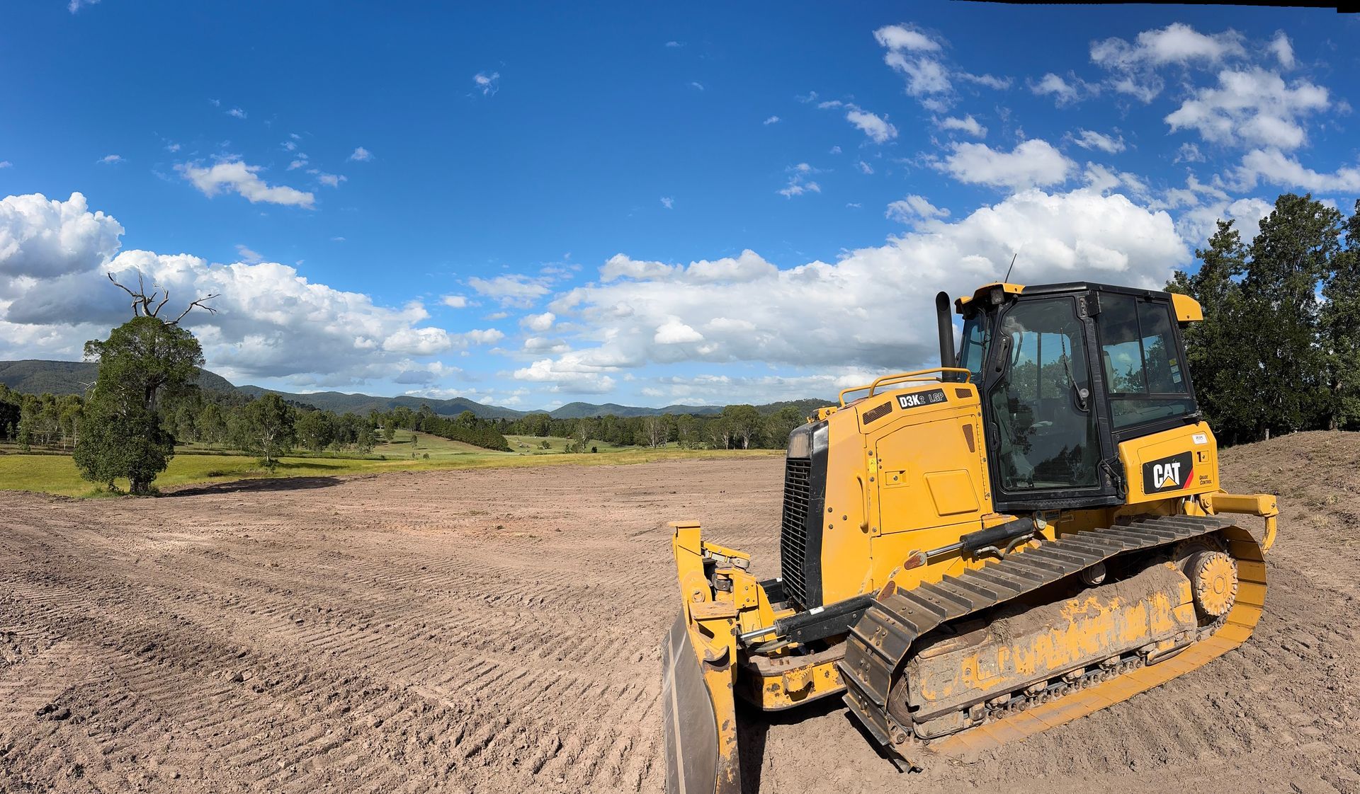 Pad cuts for houses, sheds, arenas, tanks, and laydowns