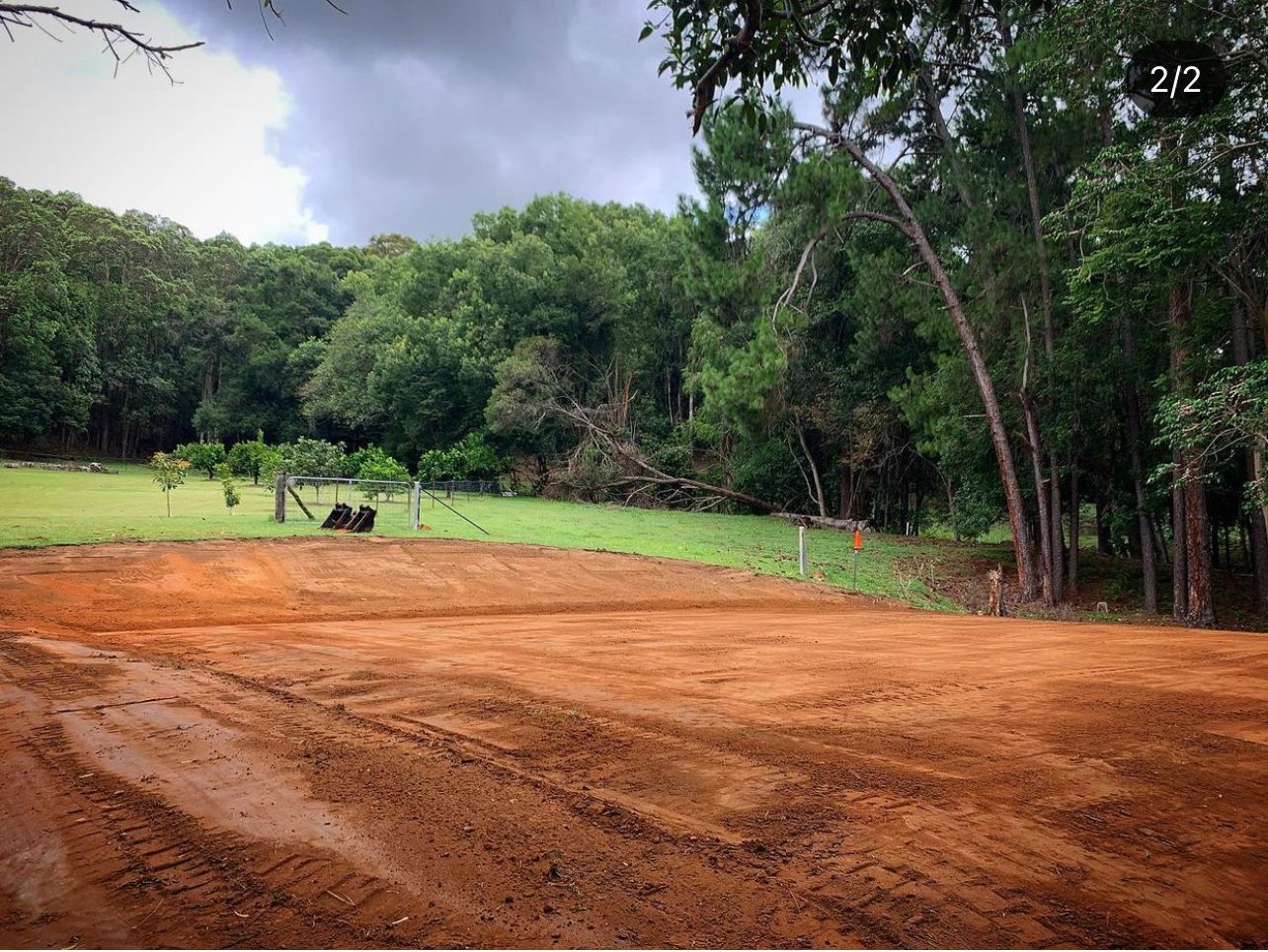 Pad cuts for houses, sheds, arenas, tanks, and laydowns